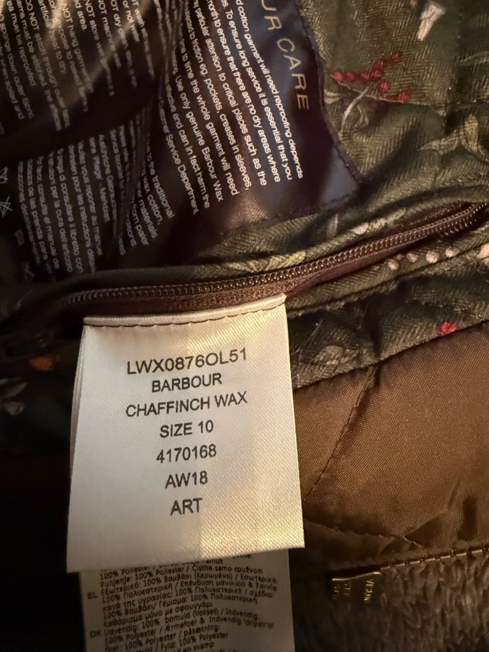 Barbour Chaffinch Wax Jacket - Picture 5 of 6